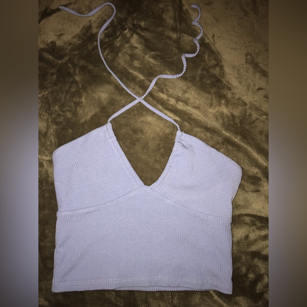 Baby Blue Aritzia Halter Top